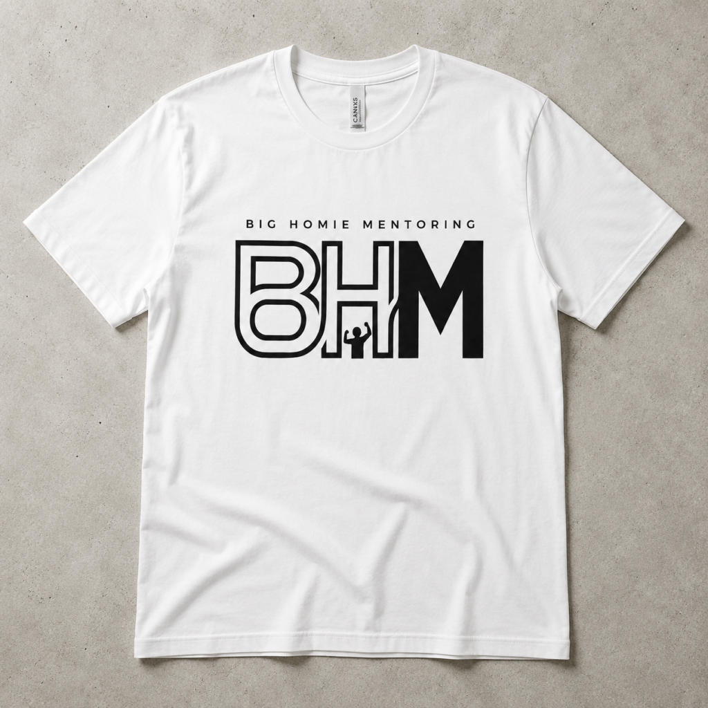 Big Homie T-Shirt White (New BHM Logo)
