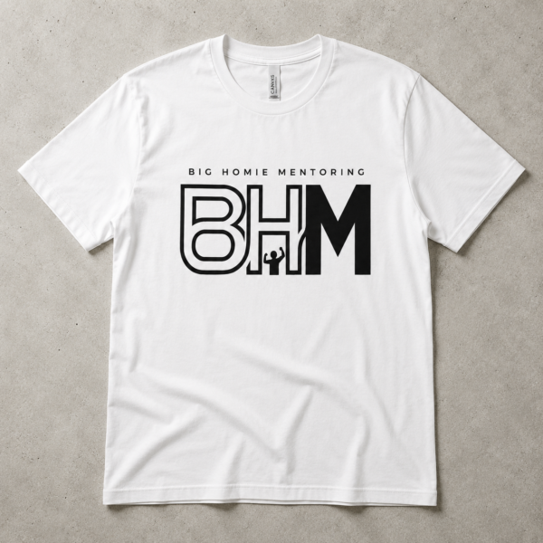 Big Homie T-Shirt White (New BHM Logo)